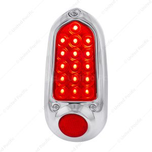 16 LED Tail Light With Stainless Steel Rim For 1949-50 Chevy Passenger Car - R/H