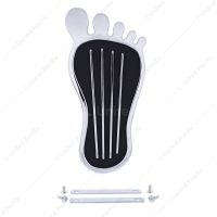 Chrome Barefoot Shape Gas Pedal Cover