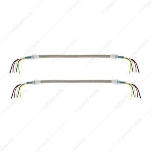 12-3/4" Braided SS Headlight Conduit With 5 Wires For 1928-1932 Ford Car/Truck (Pair)