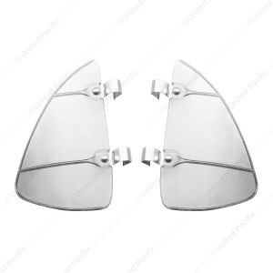 Plastic Wind Vent Window Breezies, Chrome (Pair)