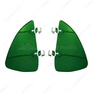 Plastic Wind Vent Window Breezies, Green (Pair)