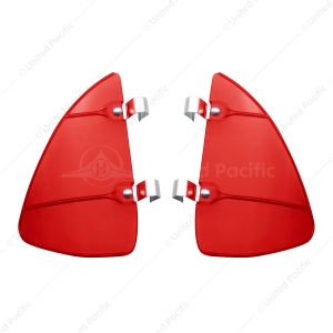 Plastic Wind Vent Window Breezies, Red (Pair)