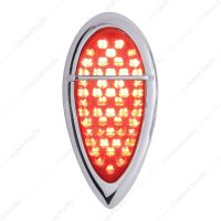 51 LED Tail Light With Flush Mount "Baby Zephyr" Style Bezel For 1938-39 Ford Car
