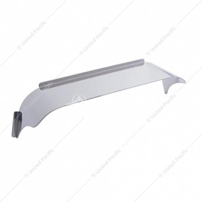 Stainless Steel Visor For 5" X 7" Rectangular Headlight, Smooth Top Style