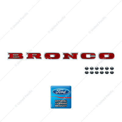 Chrome "BRONCO" Grille Letter Set