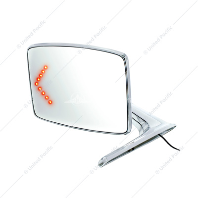 Chrome Exterior Mirror With LED Turn Signal For Ford Bronco (1966-1977) & Truck (1967-1979) - L/H