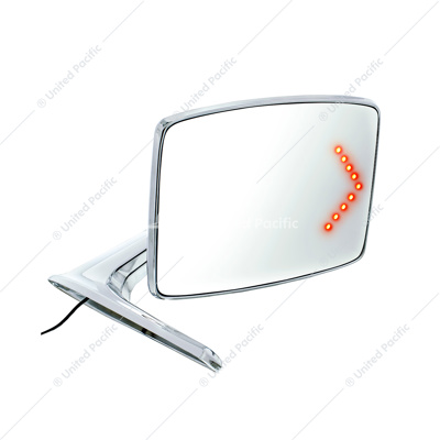 Chrome Exterior Mirror With Convex Glass & LED For Ford Bronco (1966-1977) & Truck (1967-1979) - R/H
