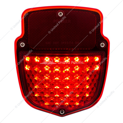 38 LED Sequential Tail Light Assembly With 12 LED LP Light & SS Housing For 1953-56 Ford Truck - L/H