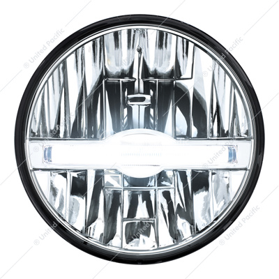 ULTRALIT - 7" High Power LED Headlight With White LED Position Light Bar