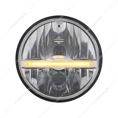 ULTRALIT - 9 LED 5-3/4" LED Headlight With Amber LED Position Light Bar