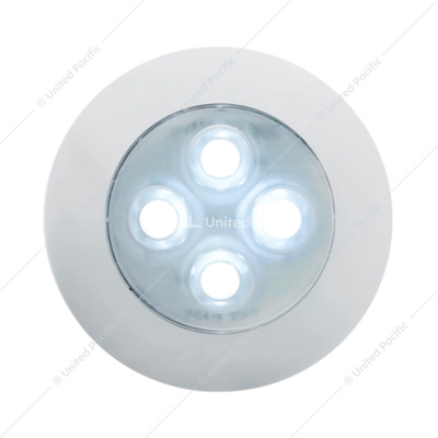 4 LED 1-3/4" Dome Light 3" Round Bezel