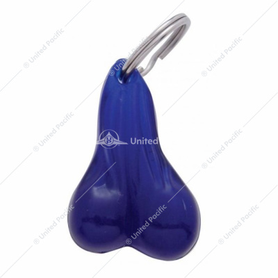2-1/2" Small Plastic Low-Hanging Balls Novelty Key Chain - Blue
