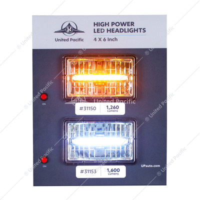 Display For 4" X 6" Lights - High/Low Beam