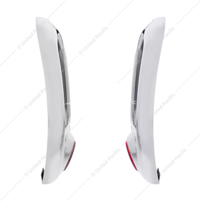 Stainless Steel Tail Light Bezel With Red Reflector For 1949-50 Chevy Passenger Car