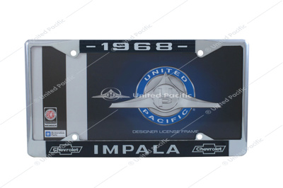 Chrome License Plate Frame For 1968 Chevy Impala