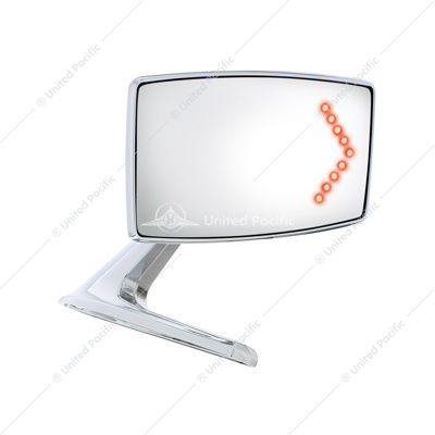 Exterior Mirror With Convex Glass And LED Turn Signal For 1967-68 Ford Mustang - R/H