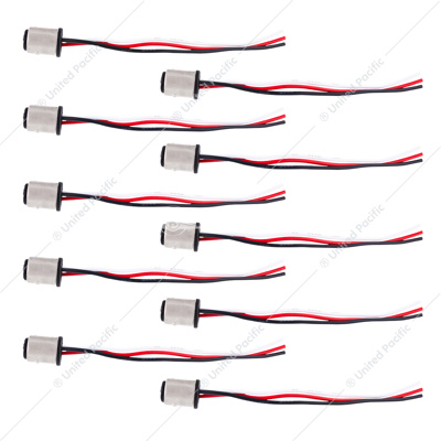 1157 Double Contact Stlye 3-Wire Tail Light Socket Adapter (10 Pcs)