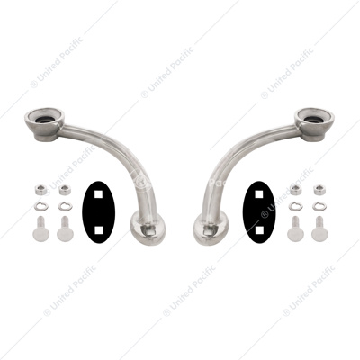 Polished Stainless Steel Hotrod Headlight Stands (Pair)