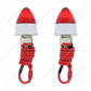 LED Bullet License Plate Fastener - Red (2-Pack)