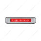 Chrome License Plate Light With Red LED 3rd Brake Light - Red LED/Red Lens