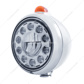 Stainless Steel Guide 682-C Headlight 11 LED Bulb & Dual Mode LED Signal-Amber Lens
