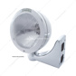 Stainless Steel Bullet Classic Headlight H4 Bulb & LED Turn Signal