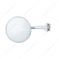 4" Stainless Steel Peep Mirror With Chrome Straight Arm And Convex Mirror Glass