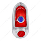 Tail Light Assembly With Stainless Steel Housing & Blue Dot For 1949-50 Chevy Passenger Car