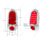 16 LED Tail Light With Stainless Steel Rim For 1949-50 Chevy Passenger Car - R/H